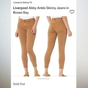 Liverpool  Women's Brown Bay Skinny Jeans